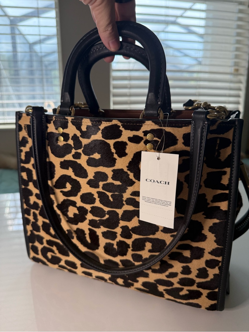 NWT Coach 1941 Rogue 30 Leopard Haircalf Glovetanned Leather CN980 Rare - Picture 3 of 8